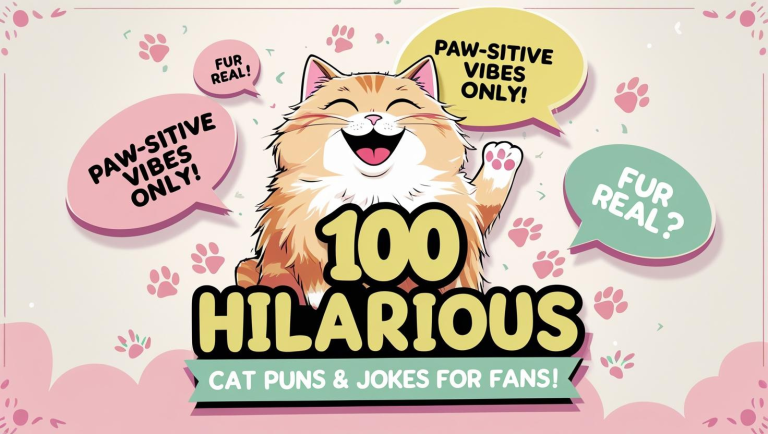 100 Cat Puns and Jokes: Purr-fectly Hilarious Collection for Feline Fans